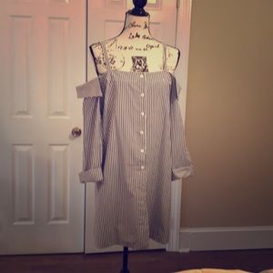 Off shoulder tunic with straps